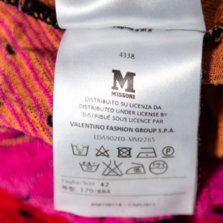 M Missoni Top con hombros fríos de punto texturizado multicolor M 1