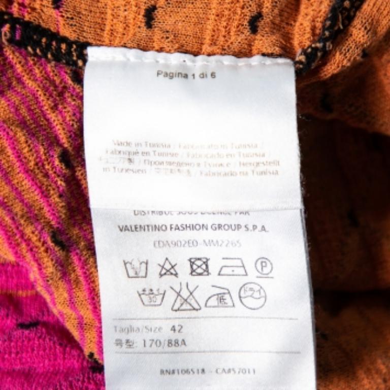 M Missoni Top con hombros fríos de punto texturizado multicolor M 2