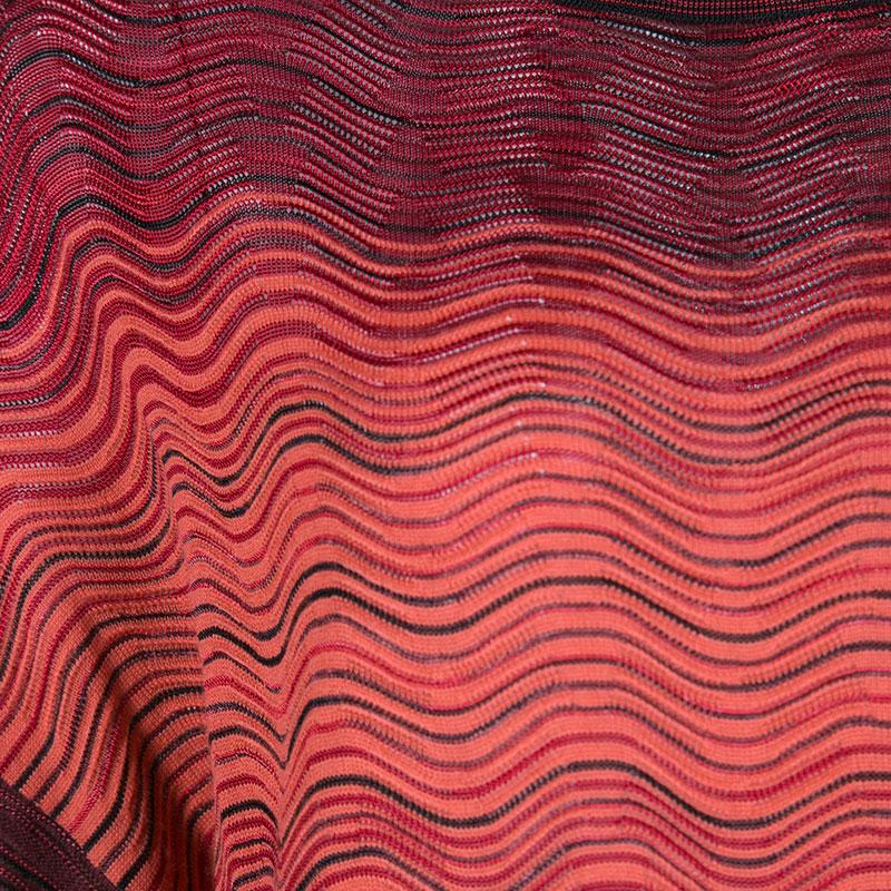 M Missoni Multicolor Wave Pattern Knit Oversized Top S 1