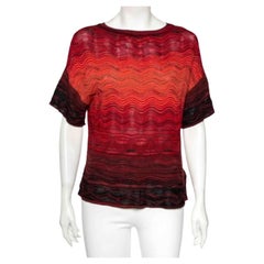 M Missoni Top oversize in maglia con motivo a onde multicolore S.I.M.
