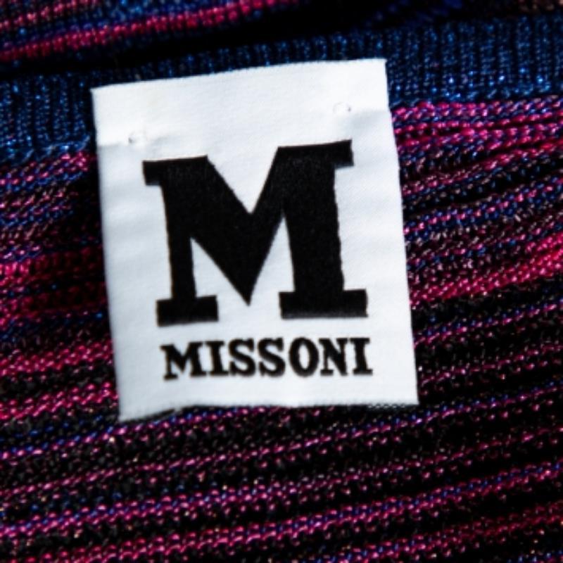 M Missoni Top de punto de lúrex multicolor con cuello en V M en venta 1