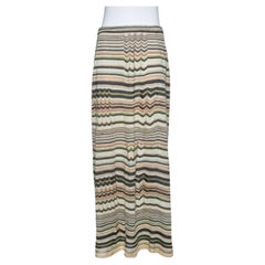 M Missoni Gonna in maglia traforata a righe multicolore L.