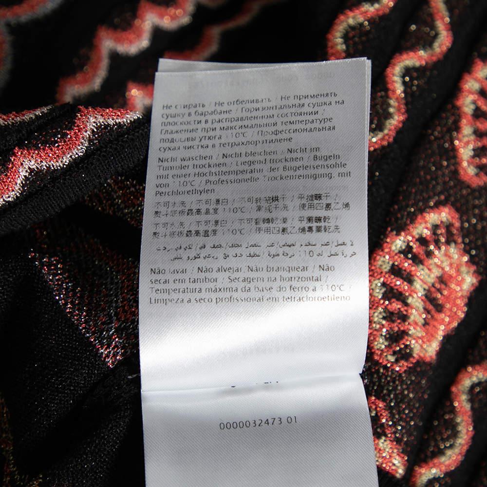 M Missoni - Top en maille de lurex à motifs de vagues multicolores S 5