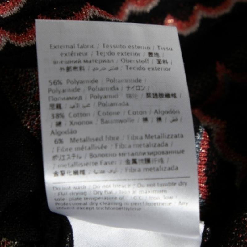 M Missoni Mehrfarbig Wave gemustertes Lurex-Strickoberteil S im Zustand „Gut“ im Angebot in Dubai, Al Qouz 2
