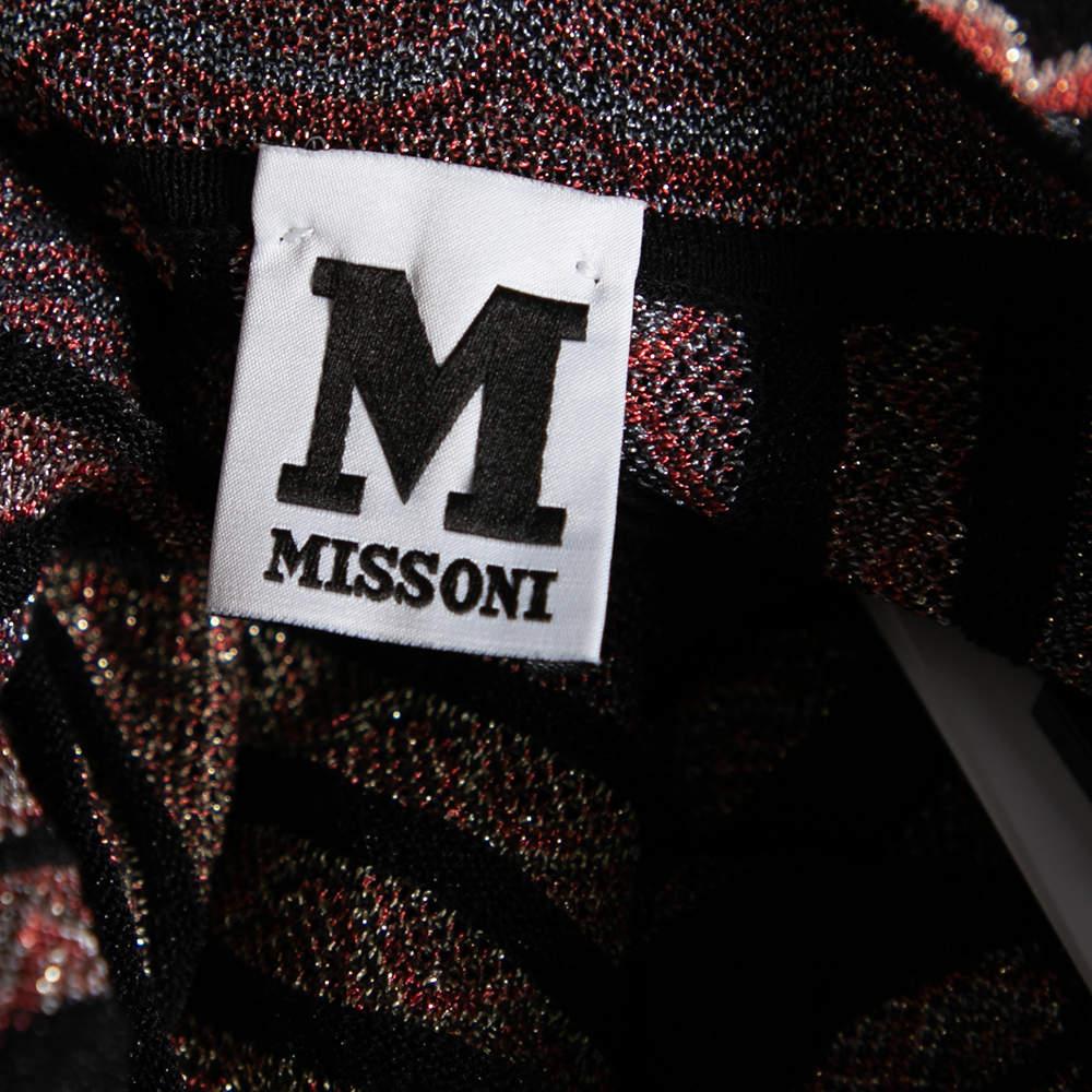  M Missoni - Top en maille de lurex à motifs de vagues multicolores S Pour femmes 