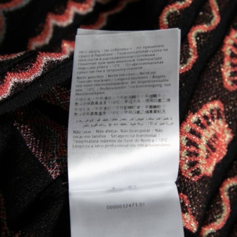 M Missoni Mehrfarbig Wave gemustertes Lurex-Strickoberteil S Damen im Angebot
