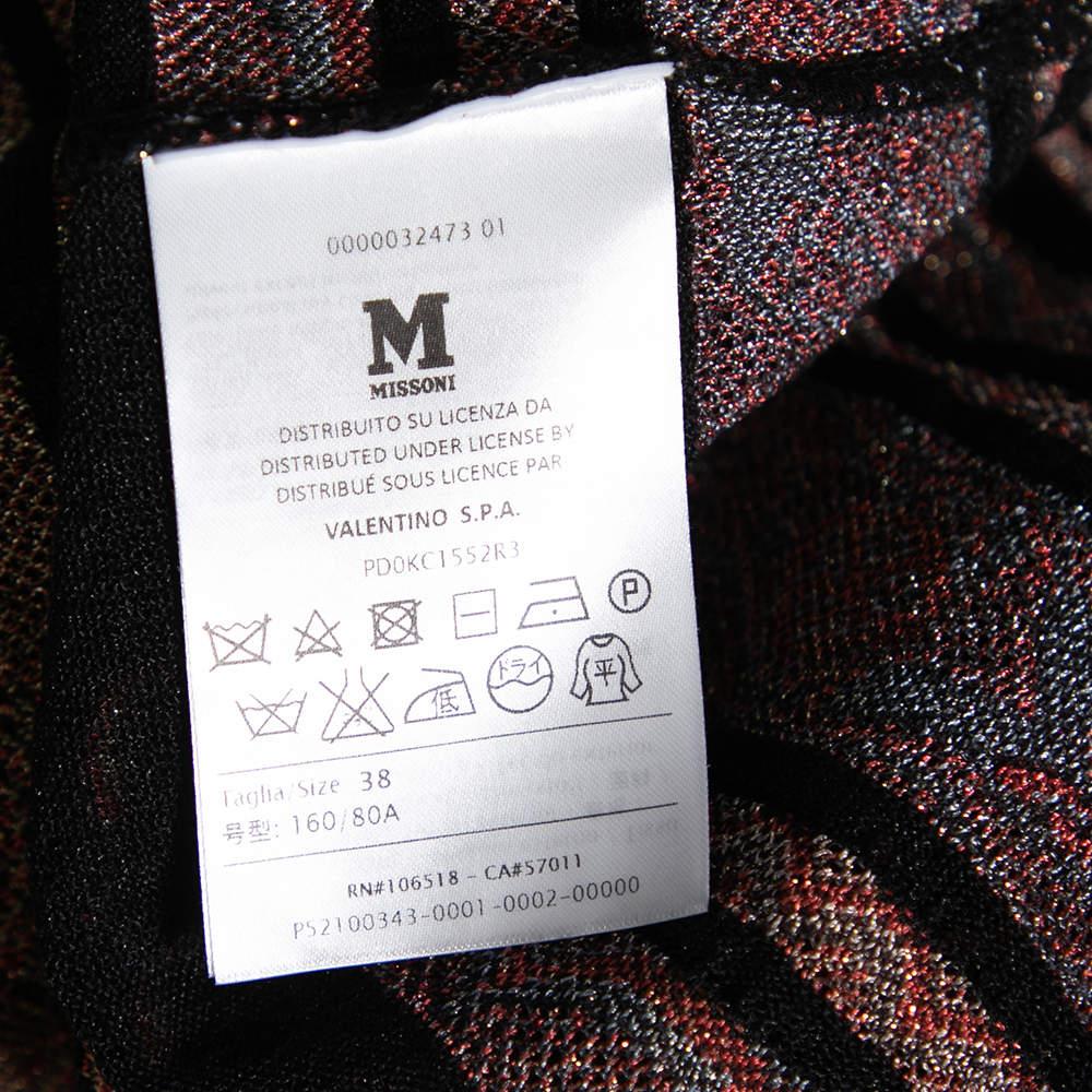 M Missoni - Top en maille de lurex à motifs de vagues multicolores S 1