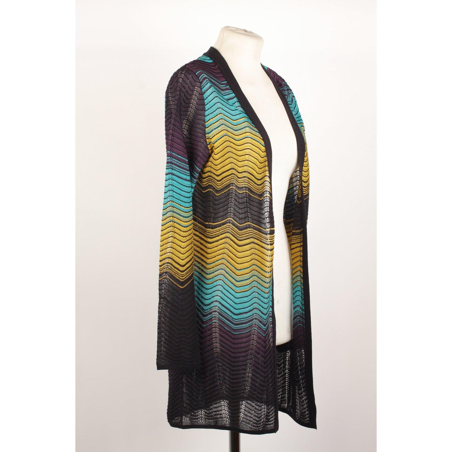 M Missoni Open Front Cardigan Size 40 In Excellent Condition In Rome, Rome