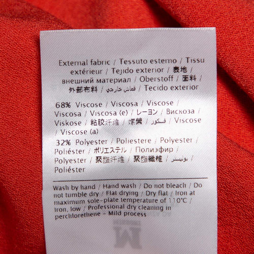 M Missoni Orange Knit Long Sleeve Roundneck T-Shirt M 1