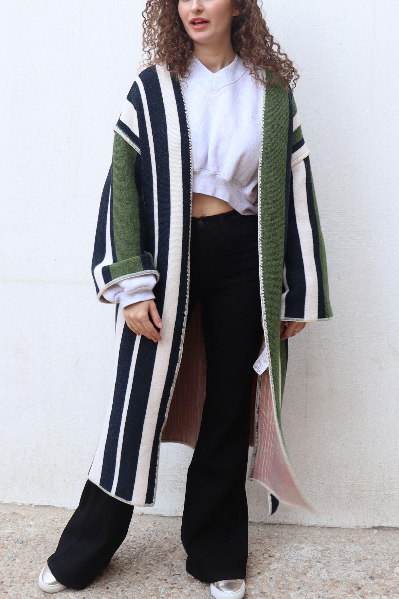 Women's M Missoni oversized striped coat size L For Sale