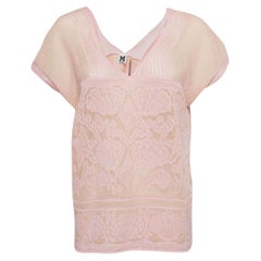 M Missoni Top in maglia lurex a fantasia rosa S.I.M.