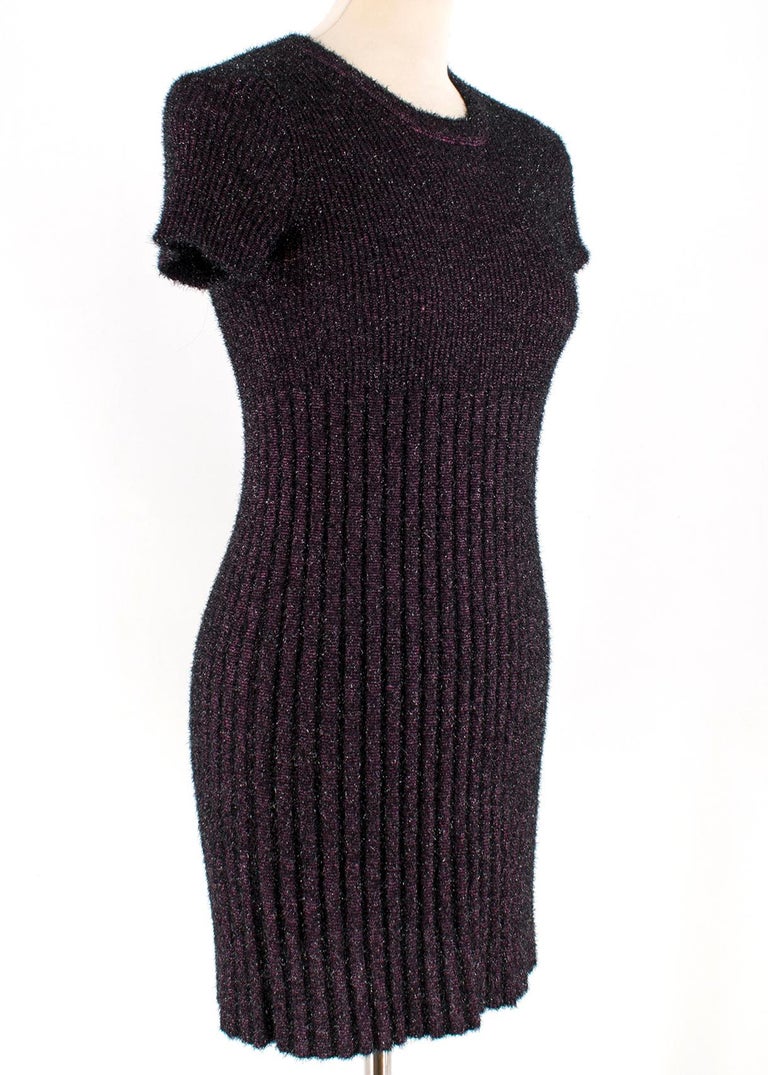 M Missoni Pink Tinsel-effect Knit Mini Dress - Size US 4 For Sale at ...