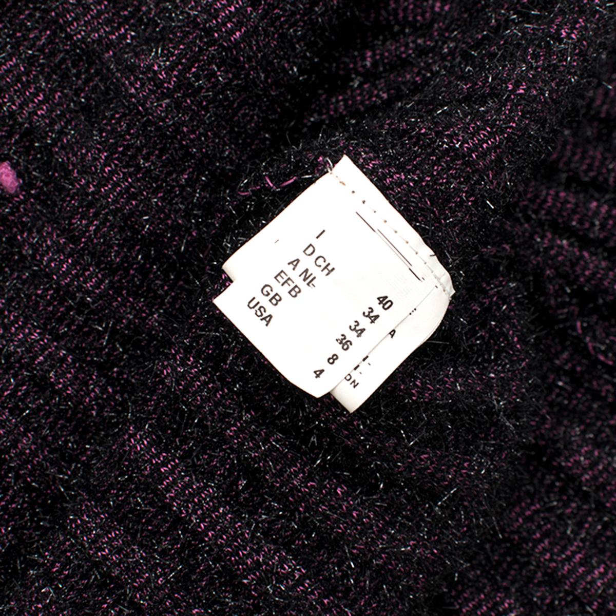 M Missoni Pink Tinsel-effect Knit Mini Dress - Size US 4 For Sale 2