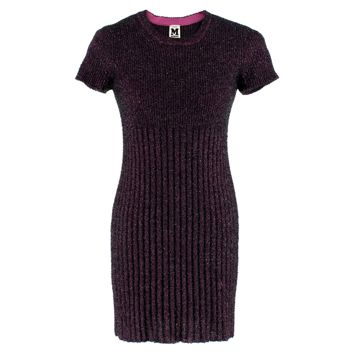 M Missoni Pink Tinsel-effect Knit Mini Dress - Size US 4 For Sale