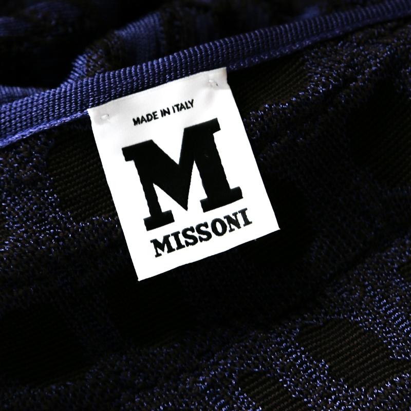 Women's M Missoni Purple Animal Print Knit Asymmetric Sleeve Maxi Dress L