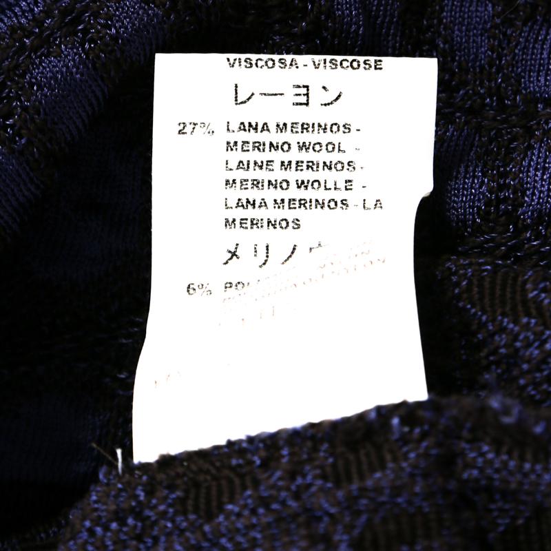 M Missoni Purple Animal Print Knit Asymmetric Sleeve Maxi Dress L 1