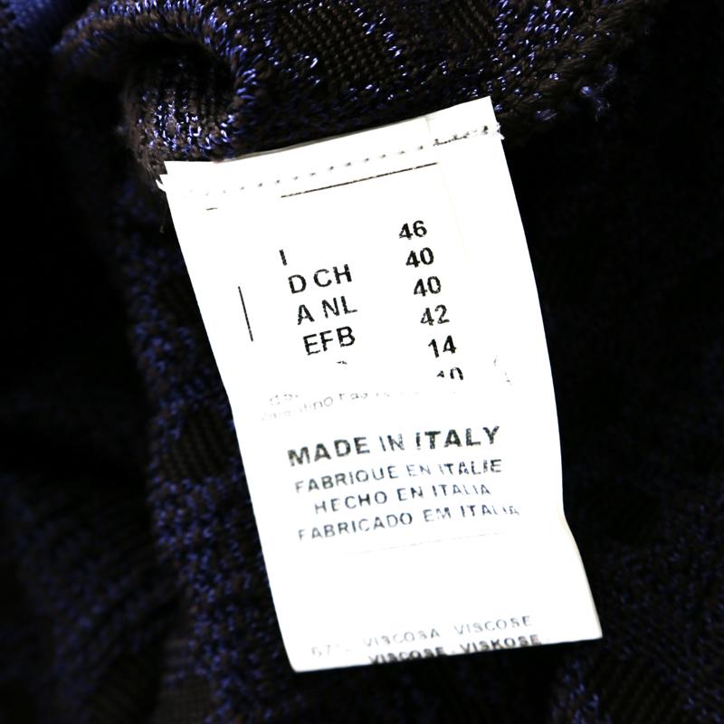M Missoni Purple Animal Print Knit Asymmetric Sleeve Maxi Dress L 2