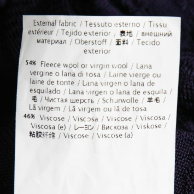 M Missoni Top de punto de lana con estampado de galones morado M en Bueno estado para la venta en Dubai, Al Qouz 2
