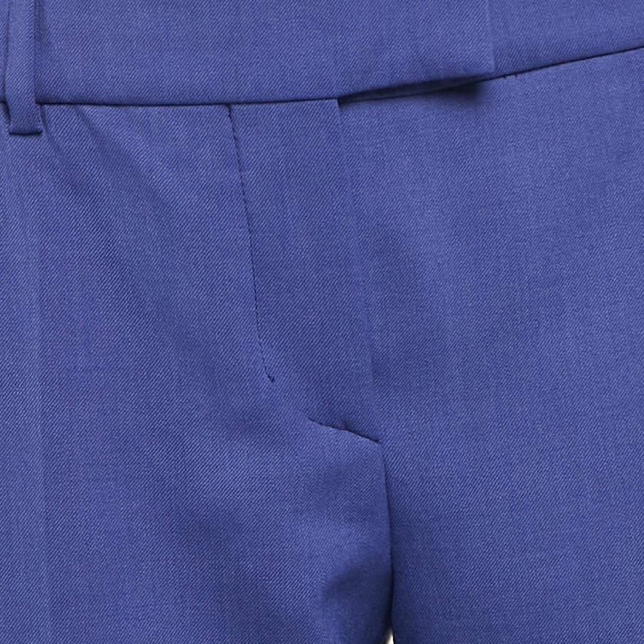 M Missoni Purple Gabardine Straight Leg Trousers L In Good Condition For Sale In Dubai, Al Qouz 2