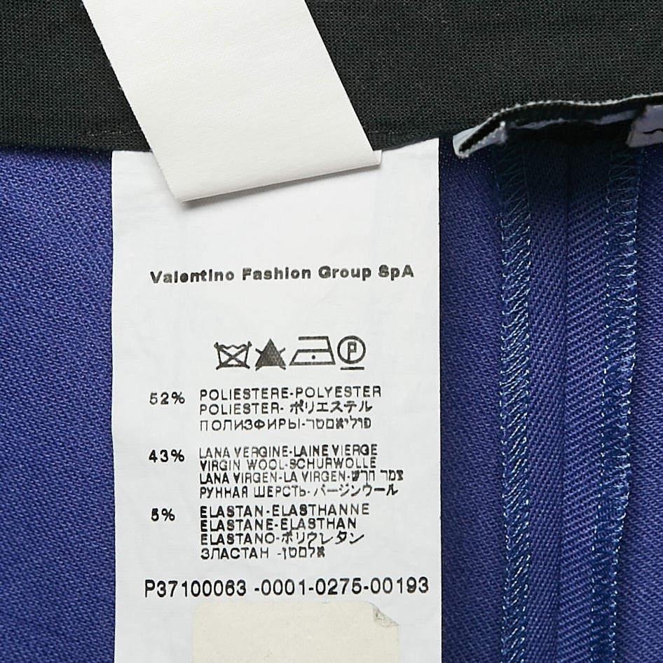 M Missoni Purple Gabardine Straight Leg Trousers L For Sale 1