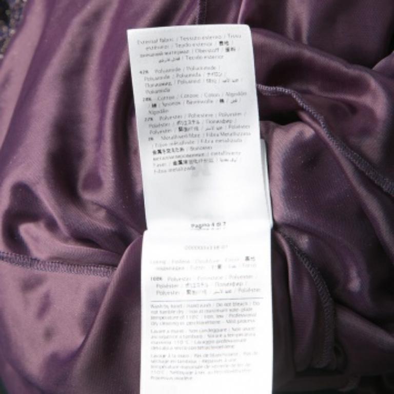 M Missoni Purple Lurex Perforated Knit Pleated Skirt M. Bon état - En vente à Dubai, Al Qouz 2