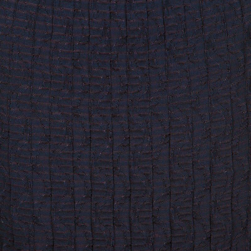 M Missoni Purple Patterned Knit Maxi Skirt M. Pour femmes en vente