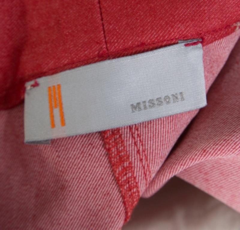 Donna M Missoni Redly Jeans in cotone denim a gamba larga M. I. in vendita