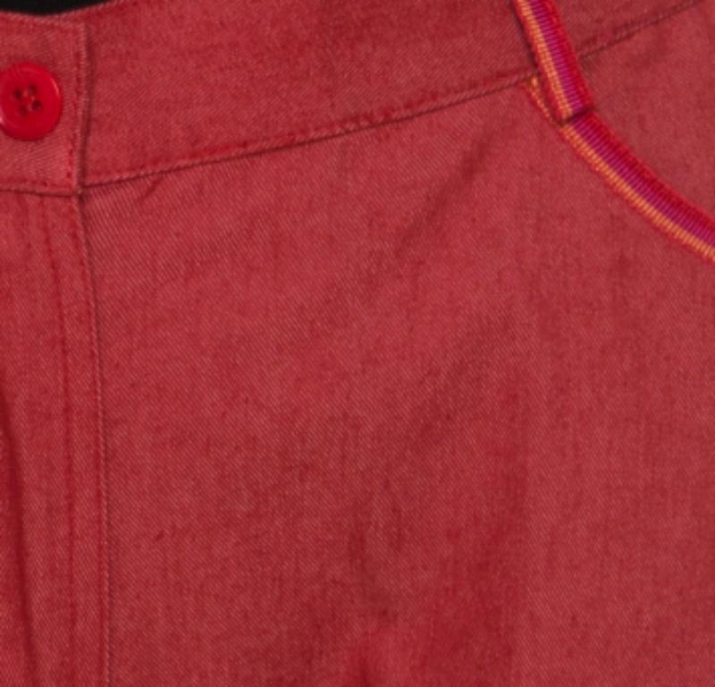 M Missoni Redly Jeans in cotone denim a gamba larga M. I. in vendita 1