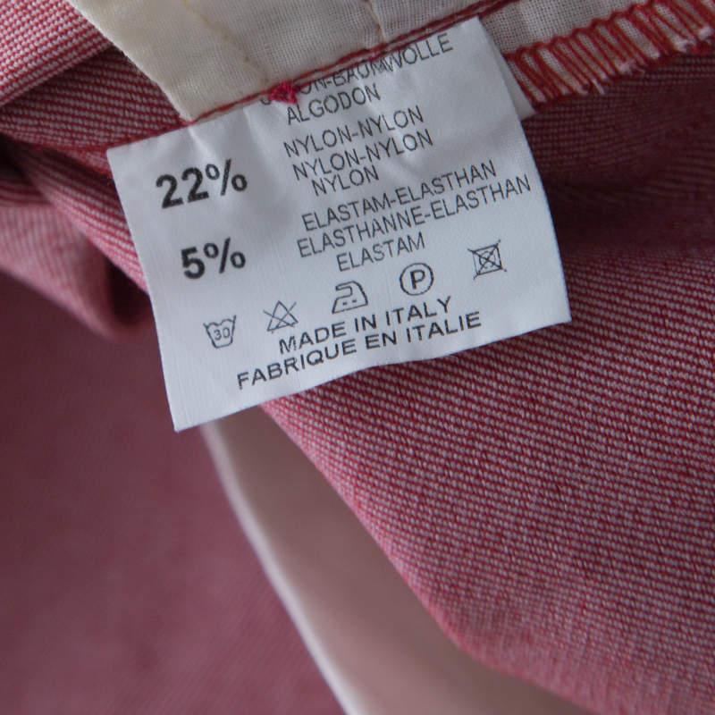 M Missoni Red Cotton Twill Denim Wide Legged Jeans M 2
