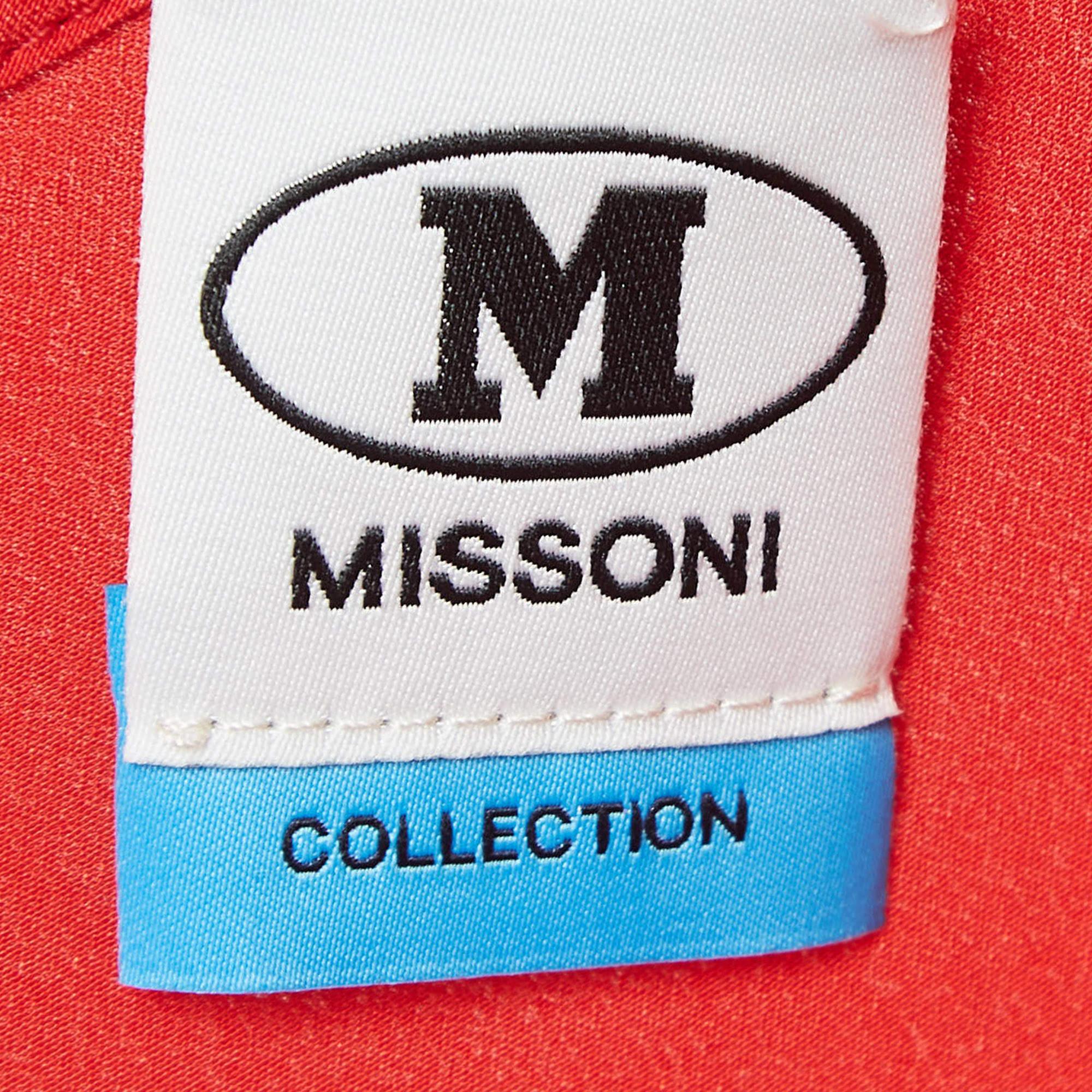 Women's M Missoni Red Silk Crepe Oversized Top S For Sale