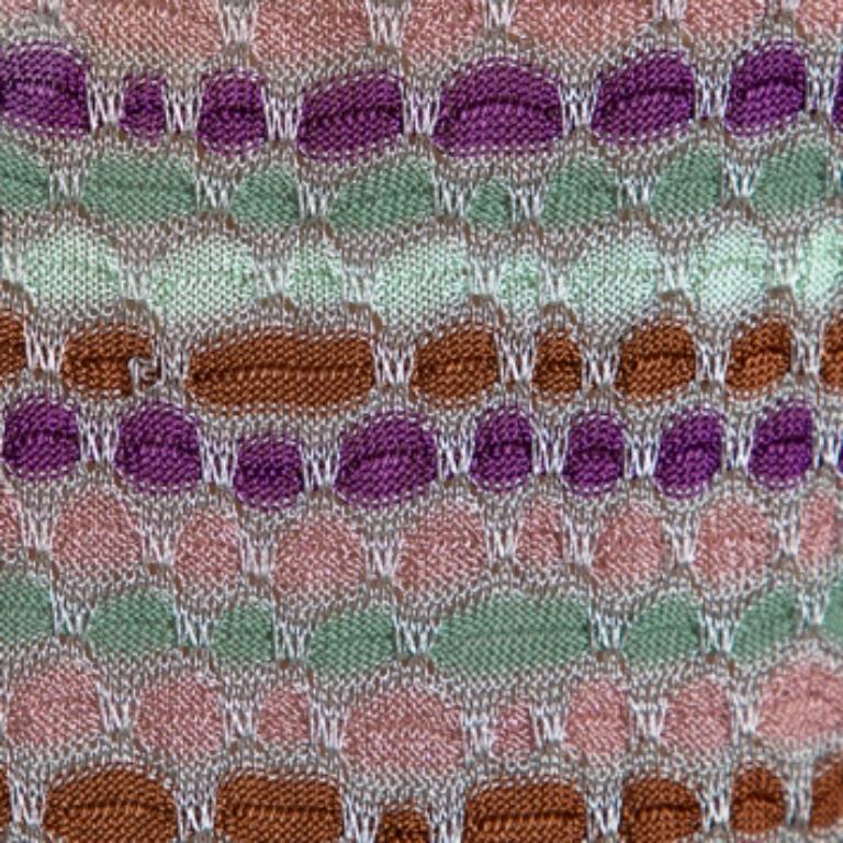 M Missoni Sage Green Wool Knit Ruffled Shift Dress M In Good Condition For Sale In Dubai, Al Qouz 2
