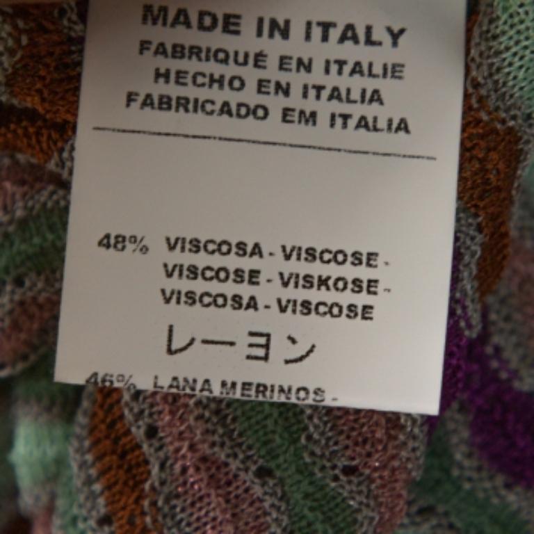 M Missoni Sage Green Wool Knit Ruffled Shift Dress M For Sale 3