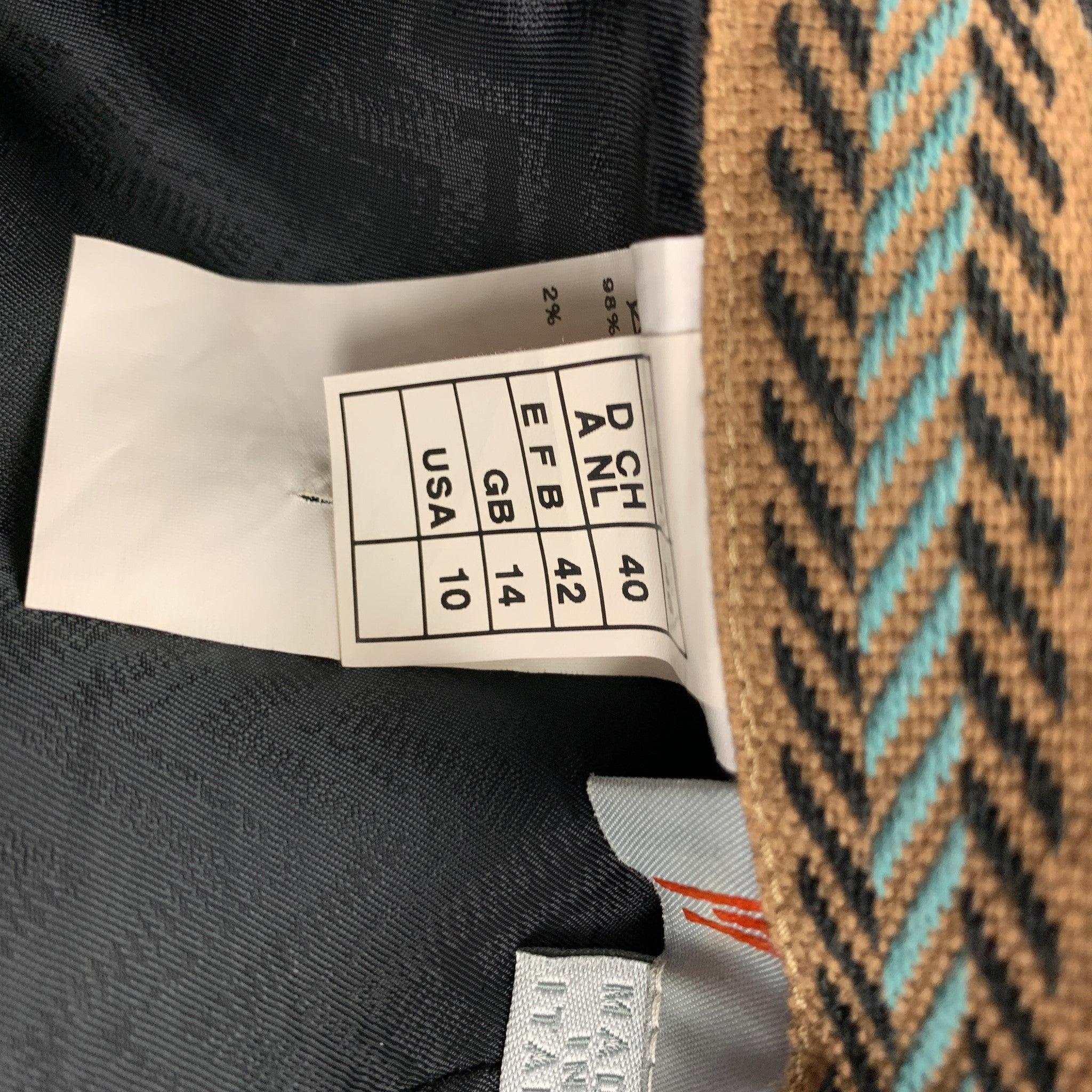 M MISSONI Size 10 Black Wool Pleated A-Line Skirt For Sale 1