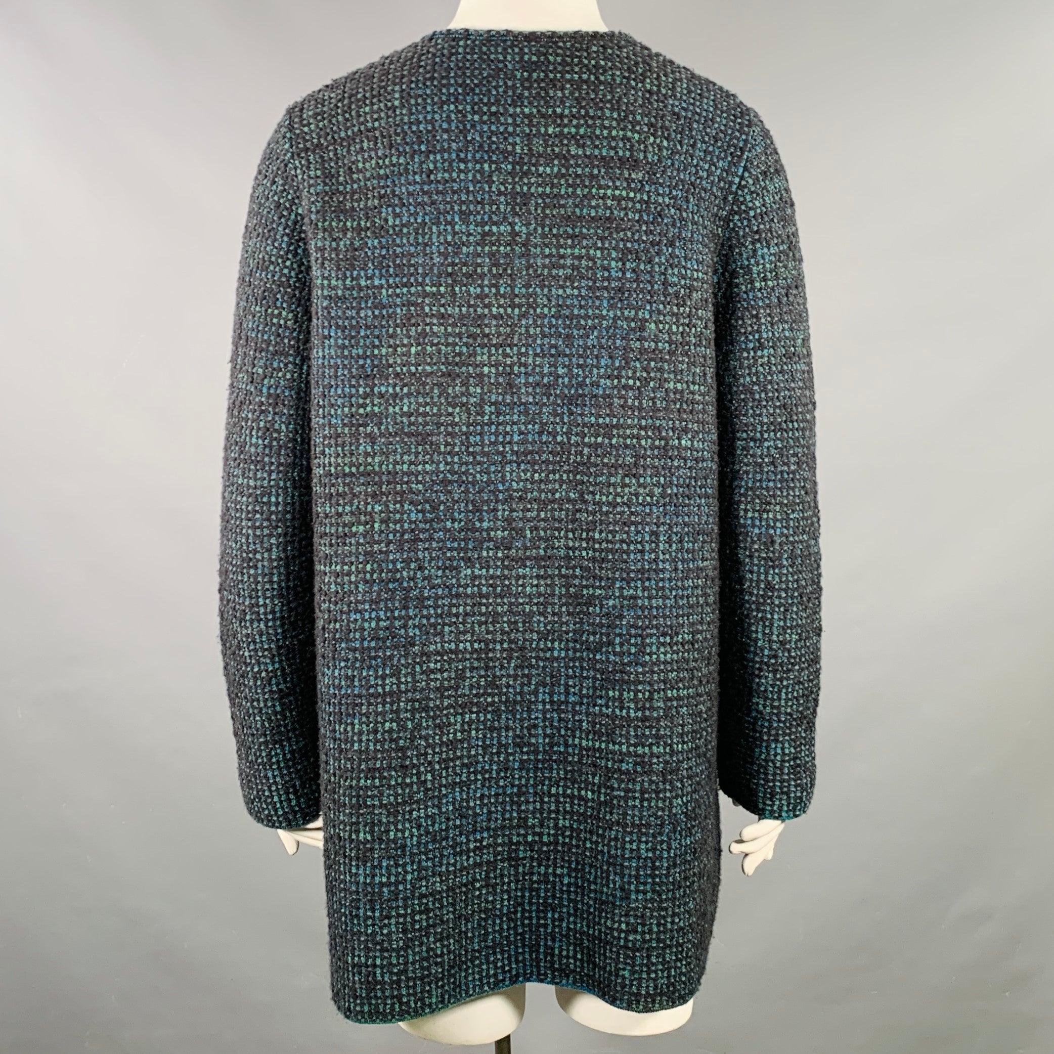 M MISSONI Abrigo abierto de punto de lana verde marengo talla 12 en Bueno estado para la venta en San Francisco, CA
