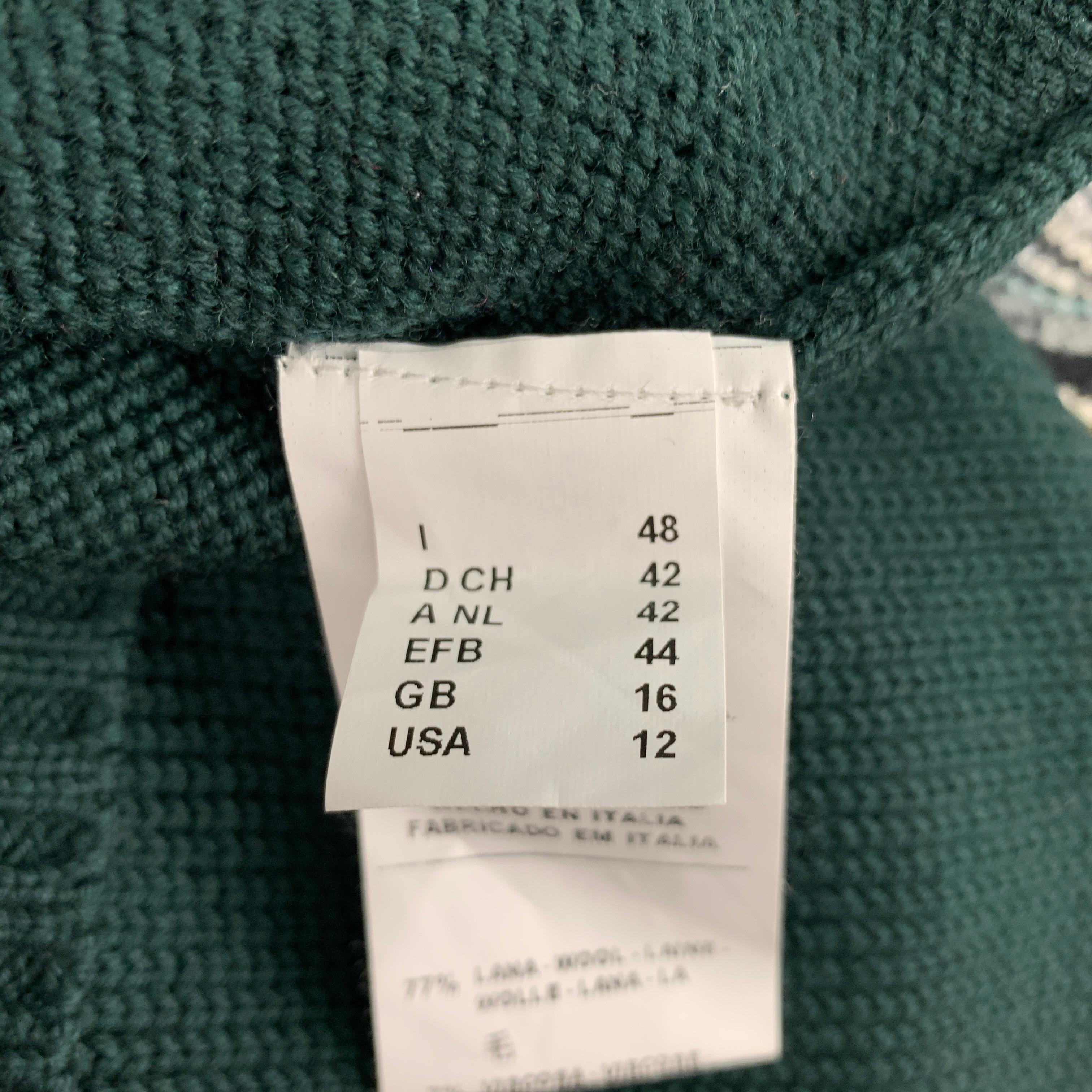 M MISSONI Size 12 Multi-Color Knitted Wool Blend Crew-Neck Sweater In Good Condition In San Francisco, CA