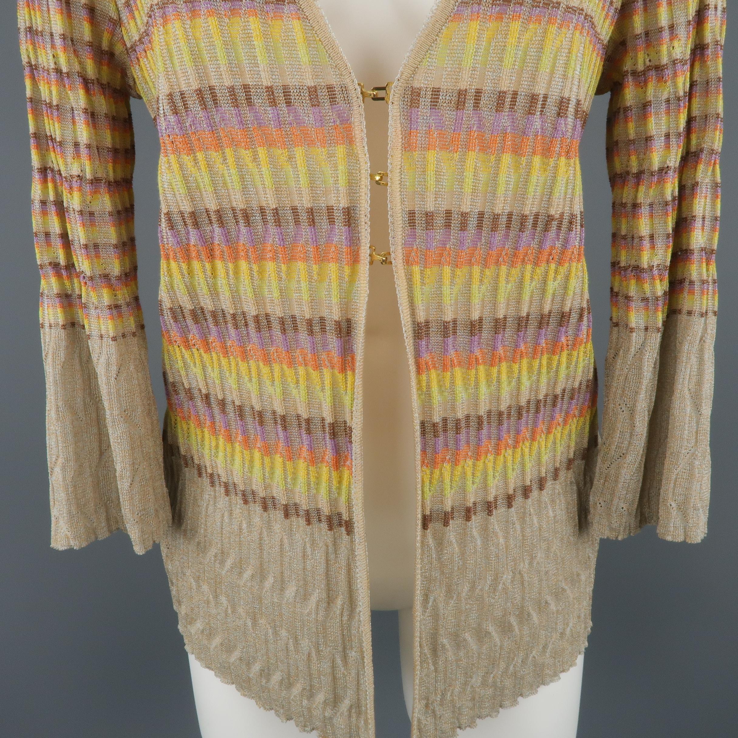 missoni striped multicolor knit cardigan