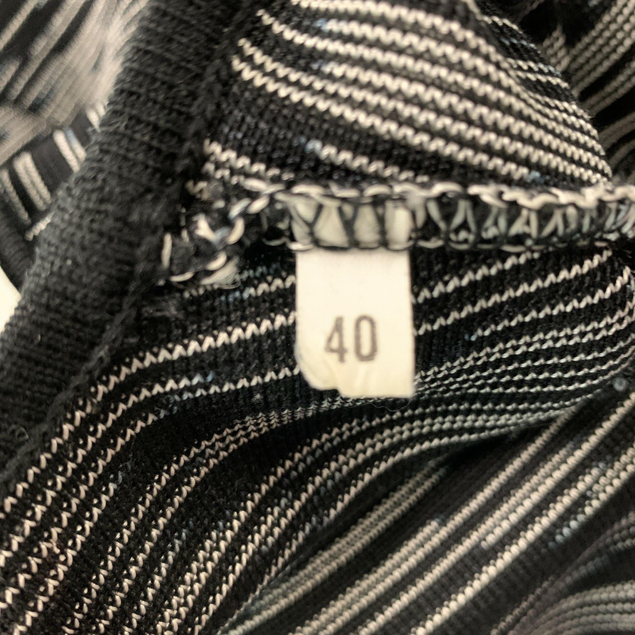 Women's M MISSONI Size 4 Black White Knit A-Line Dress For Sale