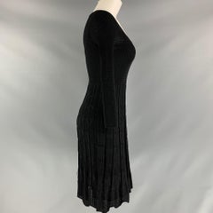 M MISSONI Size 6 Black Knit A-Line Dress
