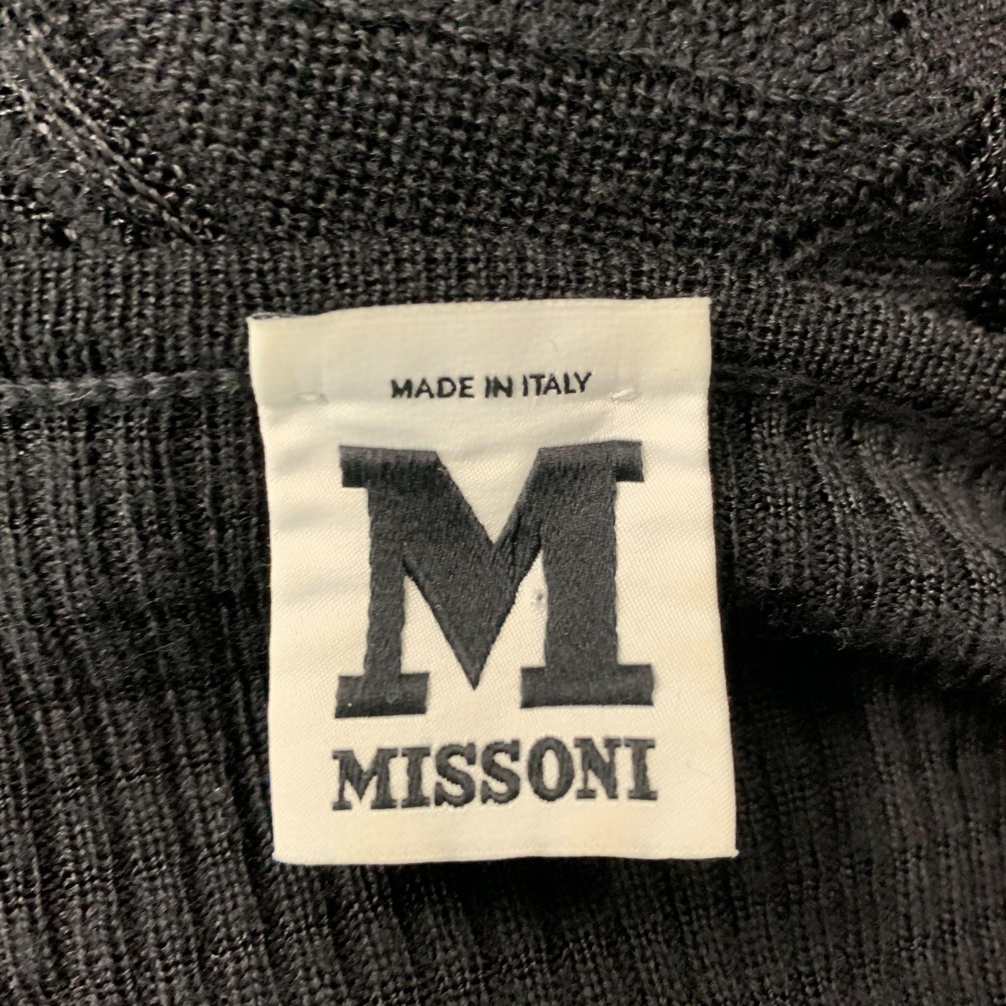 M MISSONI Size 6 Black Knit A-Line Dress For Sale 1