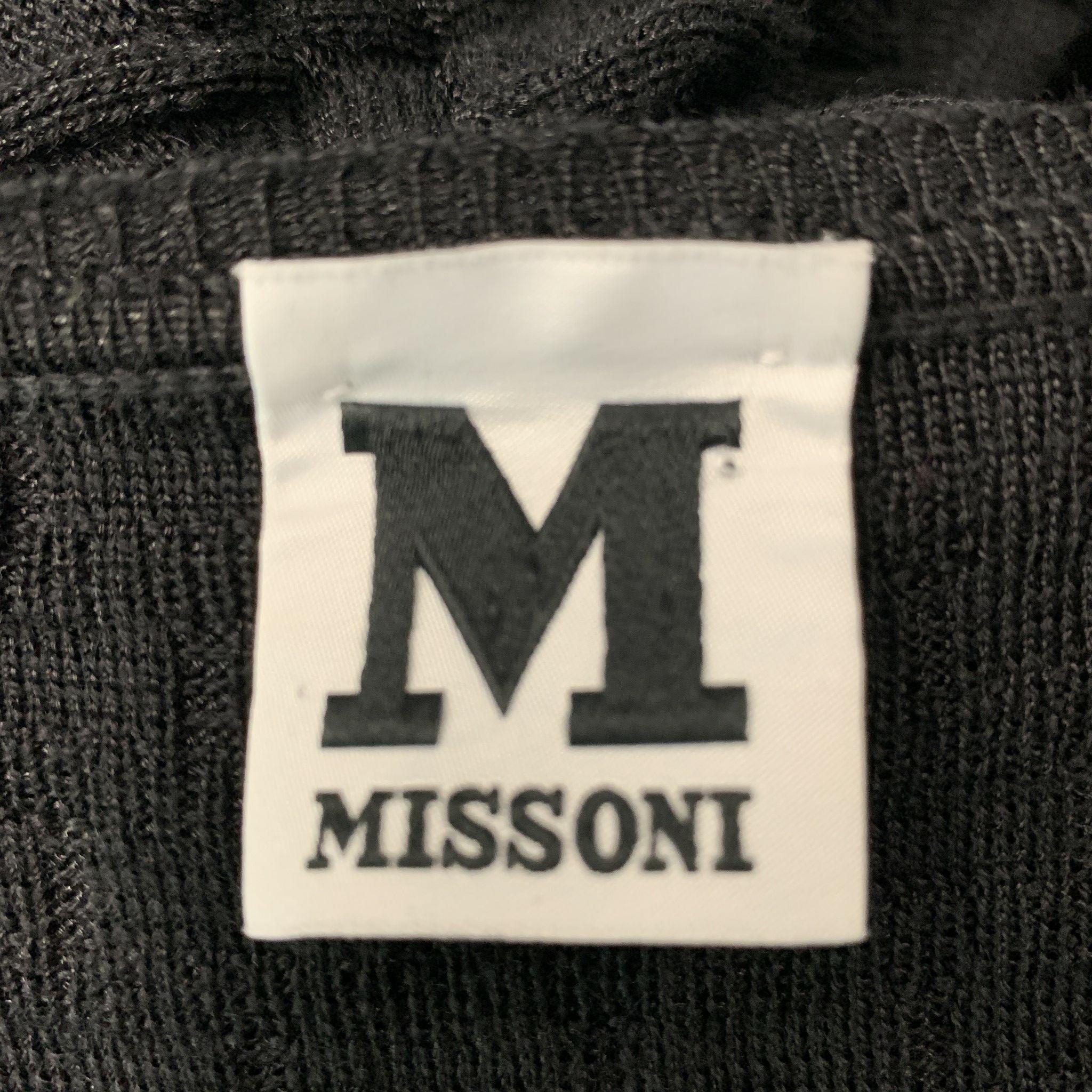 De las mujeres M MISSONI Talla 8 Vestido negro de punto de lana en línea A en venta