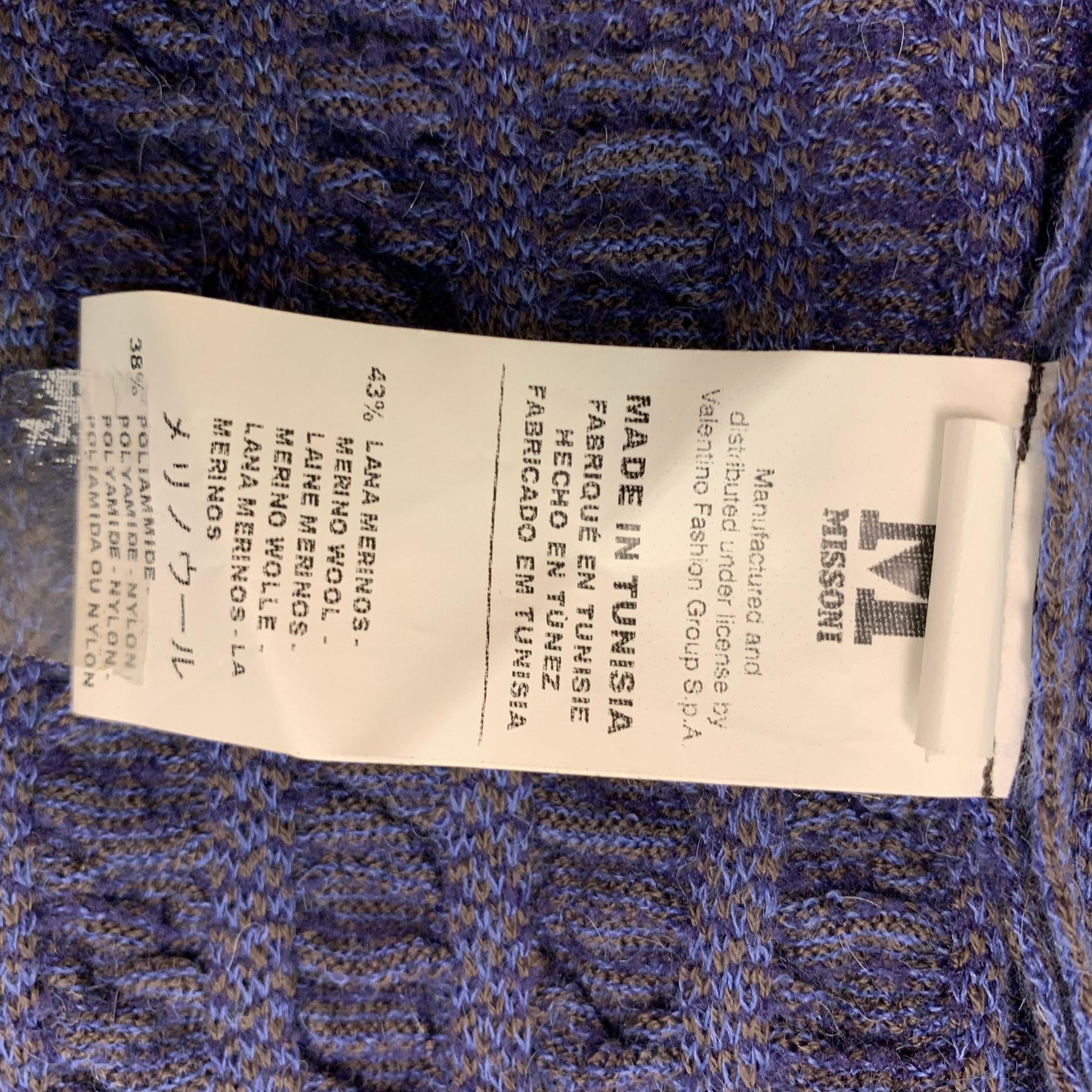 M MISSONI Size 8 Purple Merino wool blend Textured A-Line Dress 2