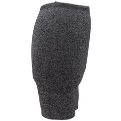 M MISSONI Skirt Black Silver Metallic Mini Tube Sz 40