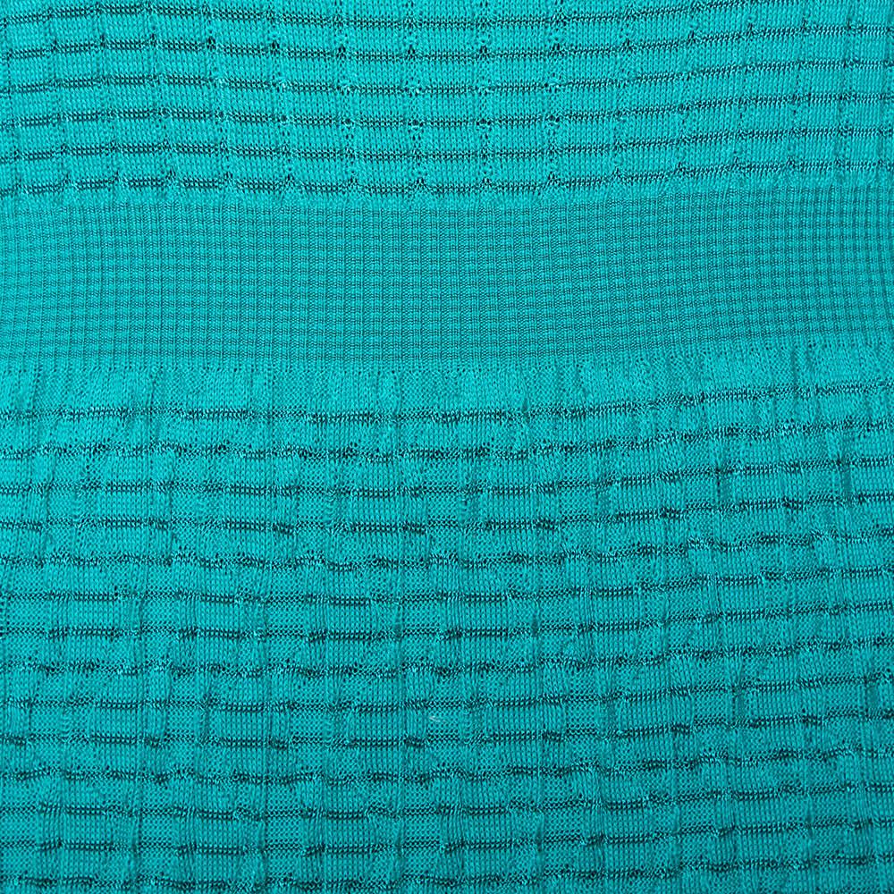 M Missoni Vestido de punto verde turquesa con cuello redondo L en Bastante bueno Estado en Dubai, Al Qouz 2