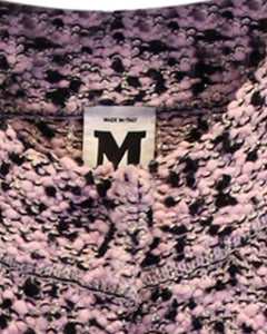 M Missoni Tweed Coat in Pink Wool