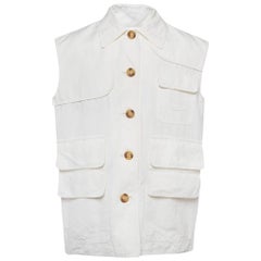 M Missoni White Cotton Blend Vest M