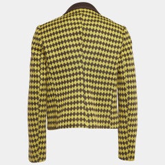 M Missoni Gelb/Braun karierter Strickblazer M