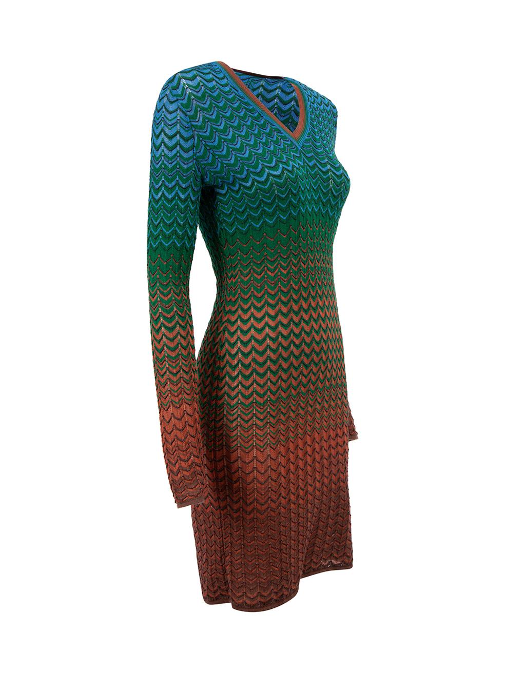 CONDITION is Very good. Minimal wear to dress is evident. Minimal wear to the left sleeve with a pull to the weave on this used M Missoni designer resale item.



Details


Multicolour

Synthetic

Knee length dress

Knitted and stretchy

Zig zag