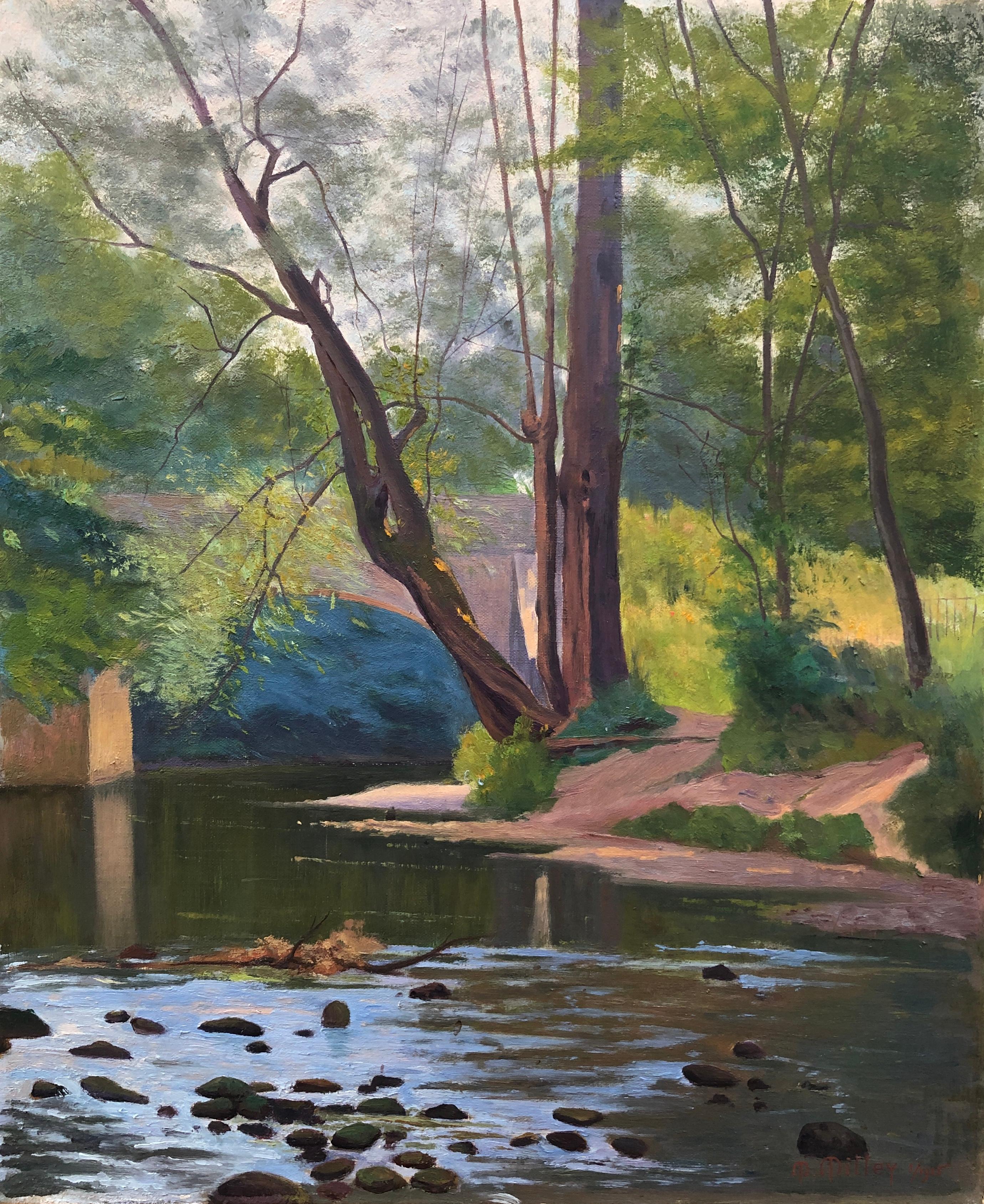 Landscape Painting di M. Mittey - Ricordi affettuosi