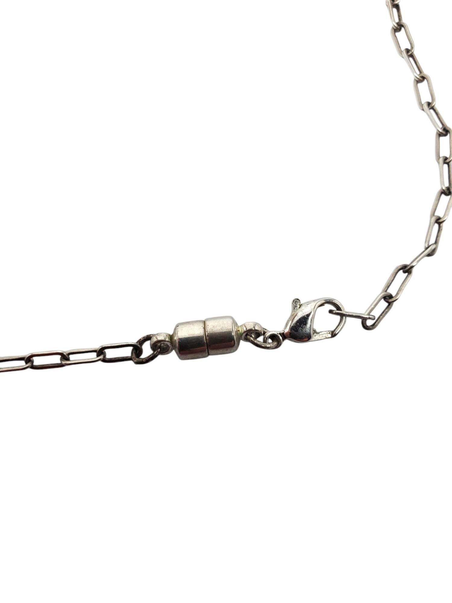 M. A. Silver Collier à pendentifs en argent sterling avec plumes de turquoise du sud-ouest #21600 Pour femmes en vente