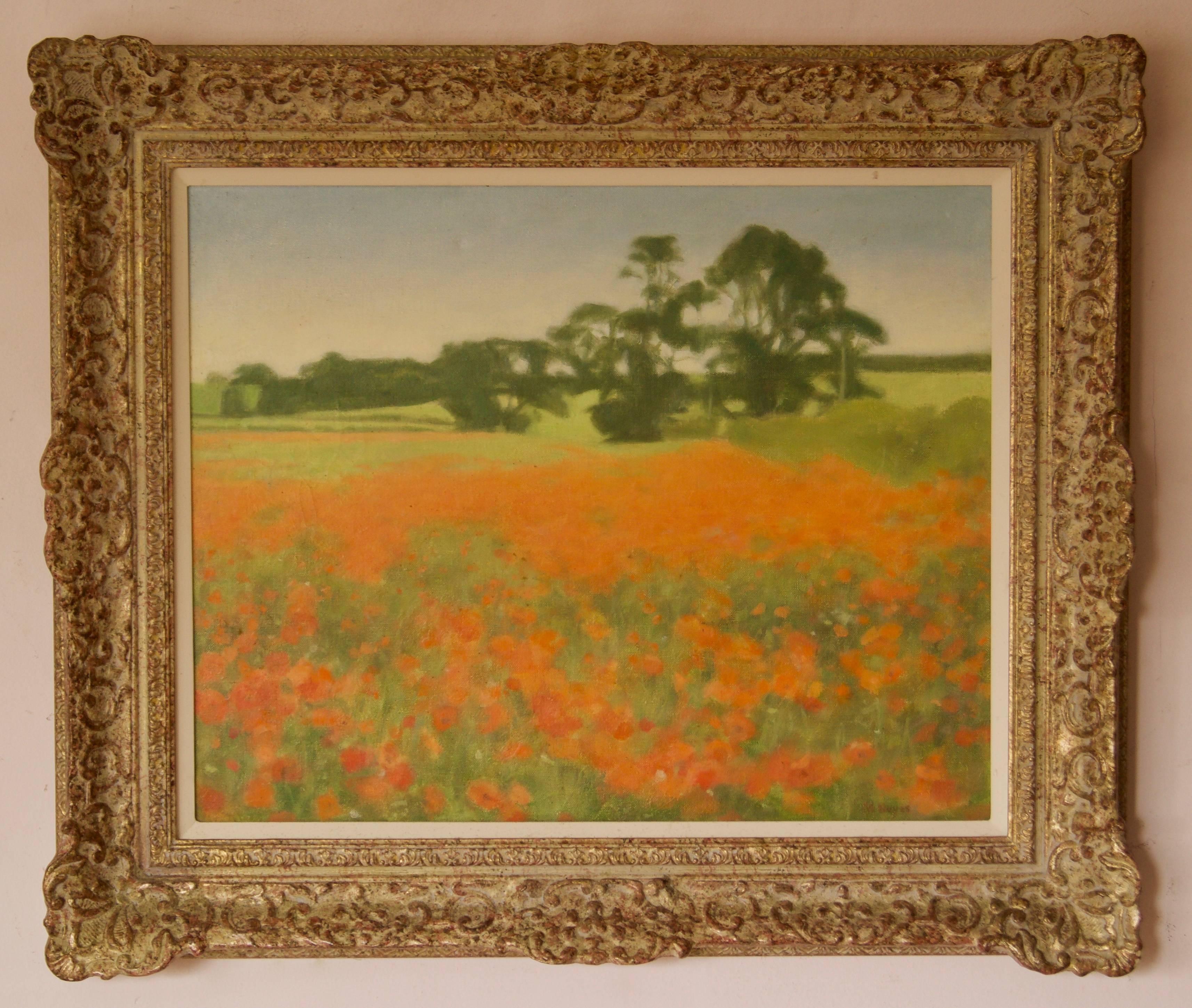 Post Impressionist Landscape - Circa Mid 20th Century Oil by M Noyes For Sale 1